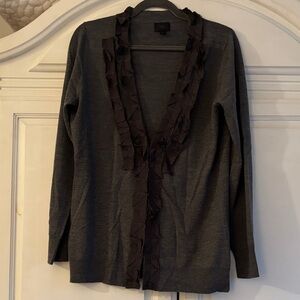 Banana Republic 💯 merino wool Ruffled Cardigan